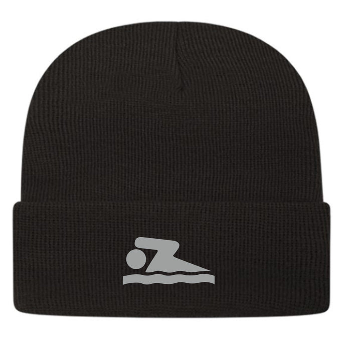 12" Swimmer Cuffed Beanie black