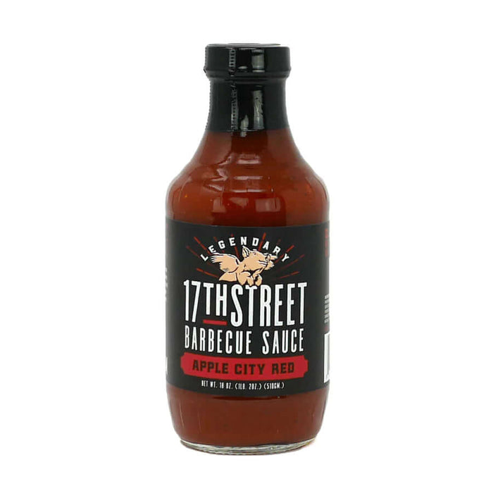 17th Street Barbecue Apple City Red BBQ sauce 18 oz bottle sweet tangy barbecue sauce for ribs pork and chicken