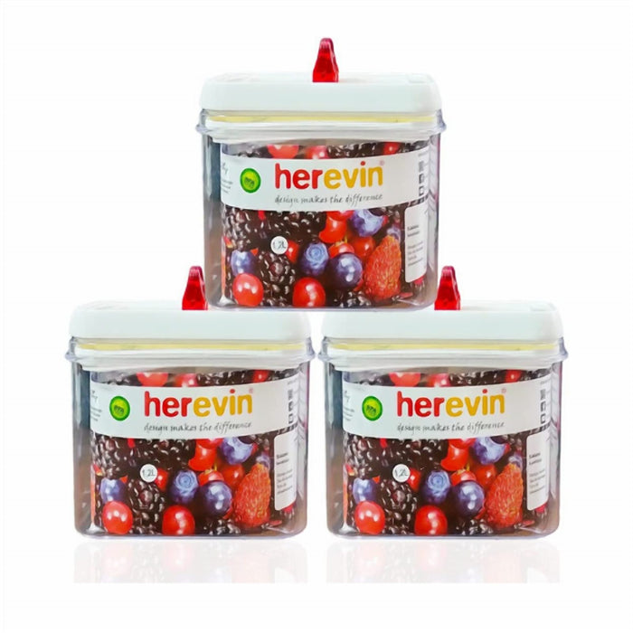 1.8 L, 1.2 L and 0.6 L Airtight Food Storage Jar Set of 3