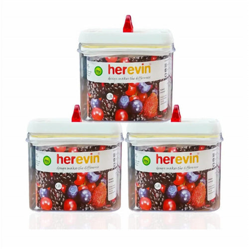 1.8 L, 1.2 L and 0.6 L Airtight Food Storage Jar Set of 3