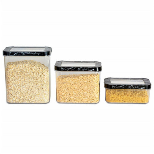 1.8 L Food Storage Box Set of 3 with Clip Lids for Soup and Stew