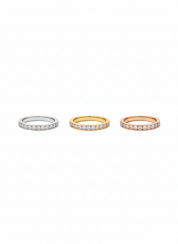 18k Gold Eternal Rings Pendant