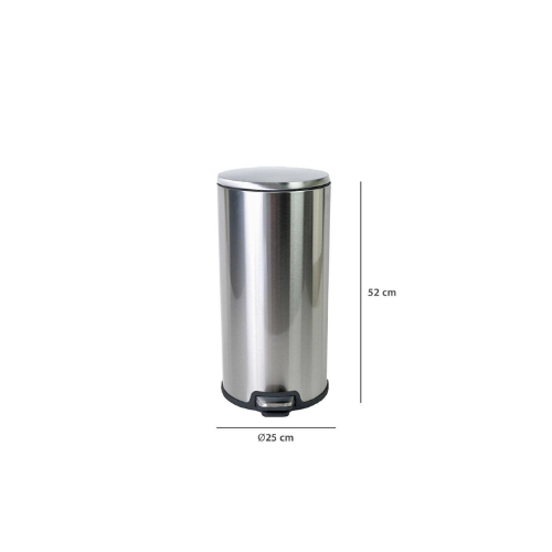 Trash Bin 20 Liters Stainless Steel Primanova close-up detail
