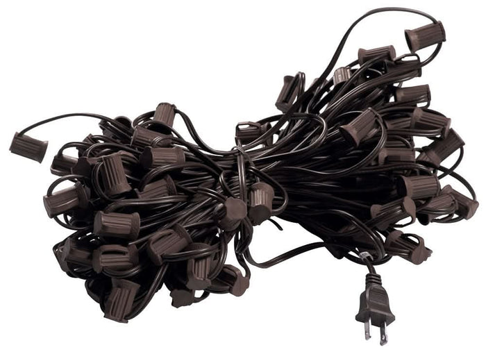 Dekra-Lite 25' C7 Light Strand, Brown Wire