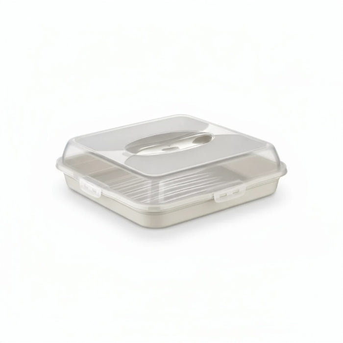 36 x 36 cm Square Cake Carrier Box with Snap Lock Handles
