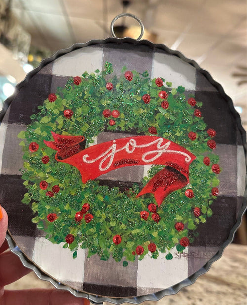 (5) Choices Christmas Mini Charms: Snowman, Nutcracker, Wreath, Joy Wreath, Gift Package