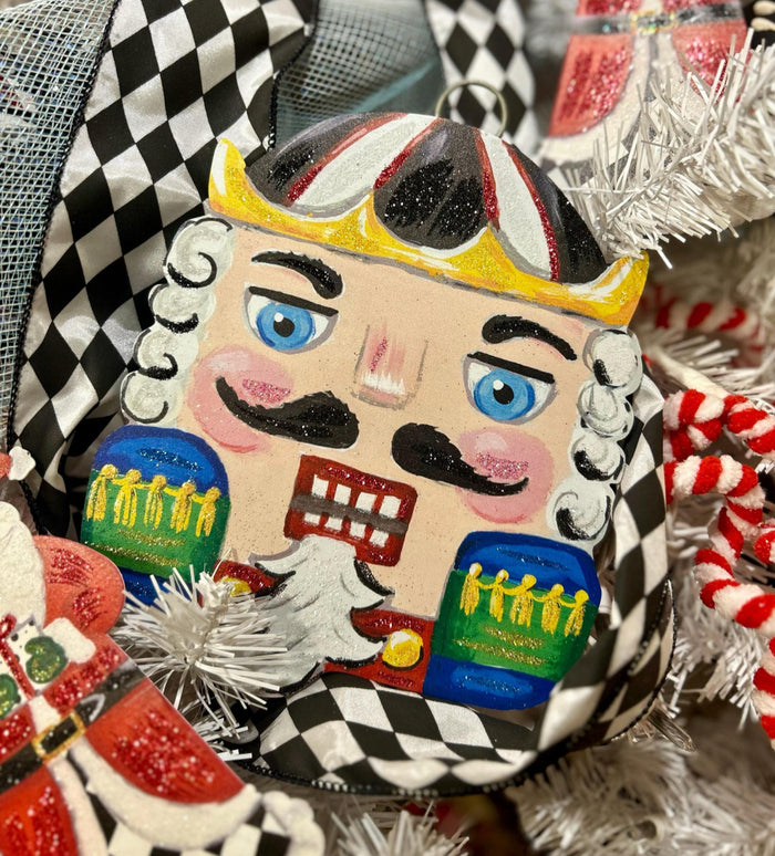 Nutcracker Mini Charm 7” h / Black, White, Blue