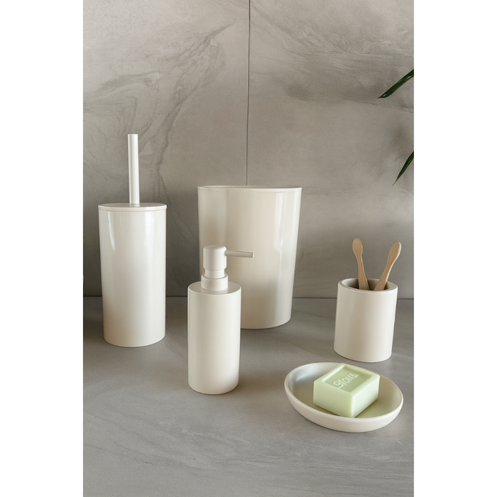 Primanova bathroom set contents and components flat lay