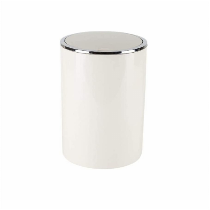 6 L Acrylic Swing Lid Bathroom Bin with Rigid Rim, Several Finishes