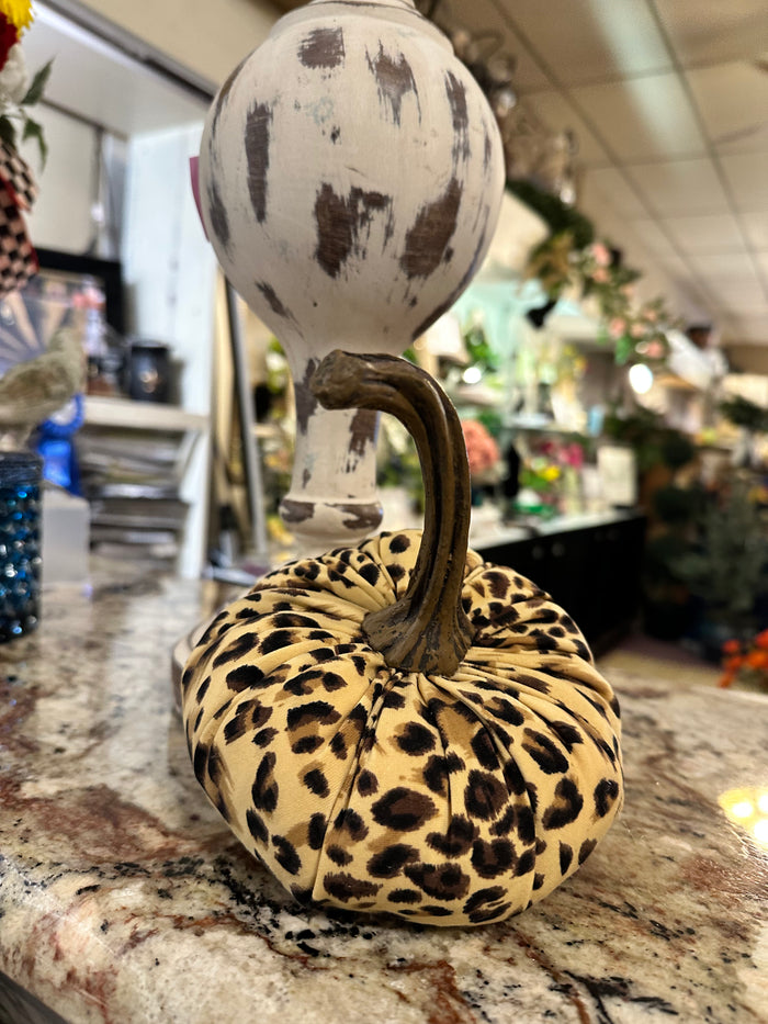 Cheetah Print Small Stuffed Pumpkin