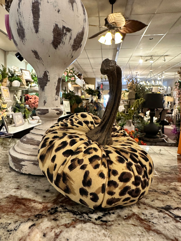 Cheetah Print Small Stuffed Pumpkin