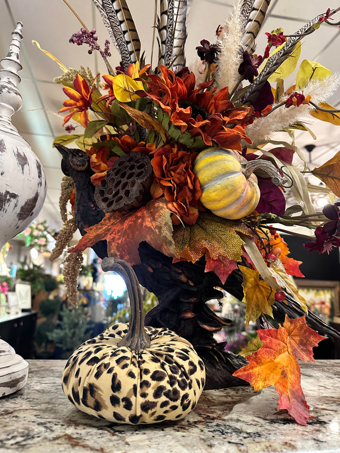 Cheetah Print Small Stuffed Pumpkin