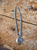 16” silver plated necklace