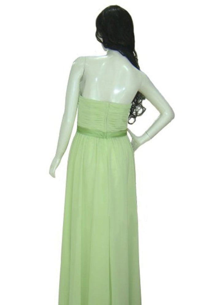 A-line Strapless Sweetheart Sleeveless Long Chiffon Prom