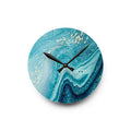 Acrylic Wall Clock — Blue Ocean Marble Swirl Wall Clock
