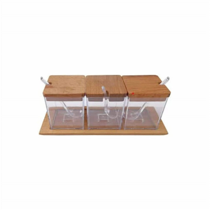Airtight Spice Jar Set with Spoons for the Baking Cupboard
