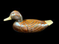 AMA Hand Carved Wooden Duck with Brass Tail and Beak
