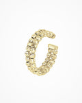 Anello in argento Crystal a 2 file placcato oro giallo