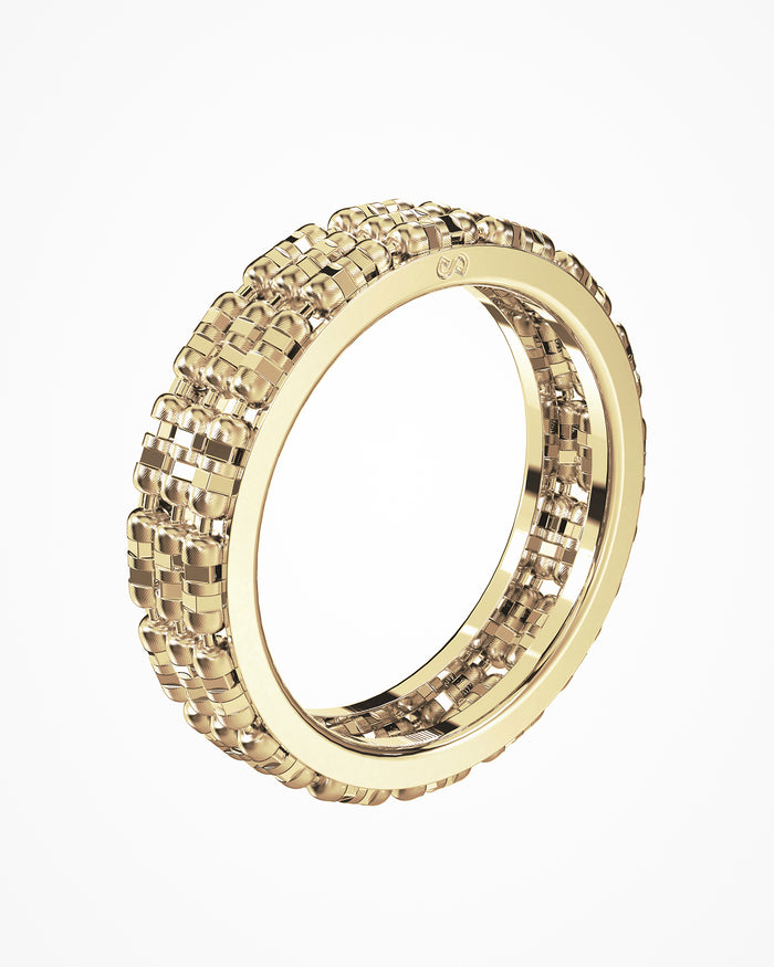 Anello Infinity World in argento placcato oro