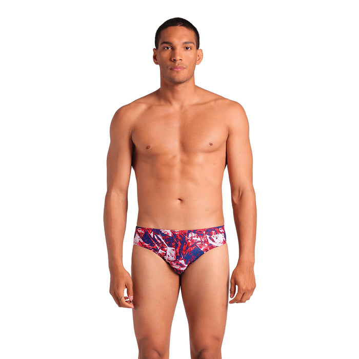 Arena Crackle Swim Brief navy red white front