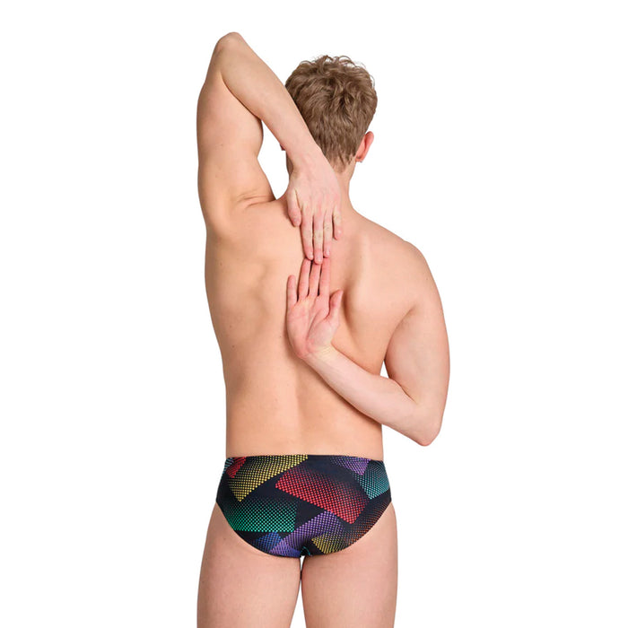 Arena Halftone Swim Brief (550-Black/Multi) back
