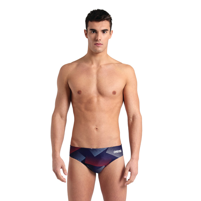 Arena Halftone Swim Brief red navy