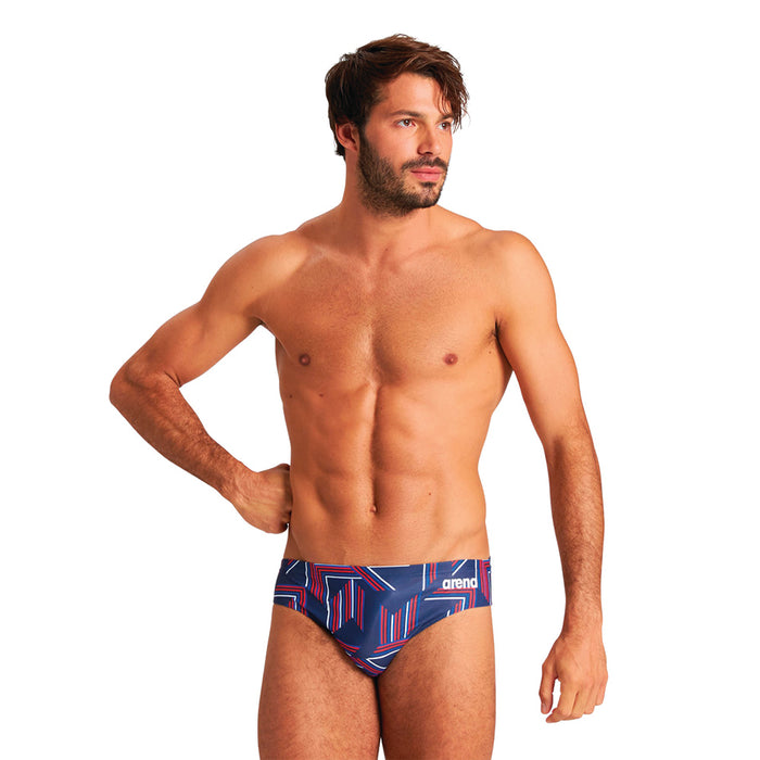 Arena MaxLife Puzzled Brief red navy