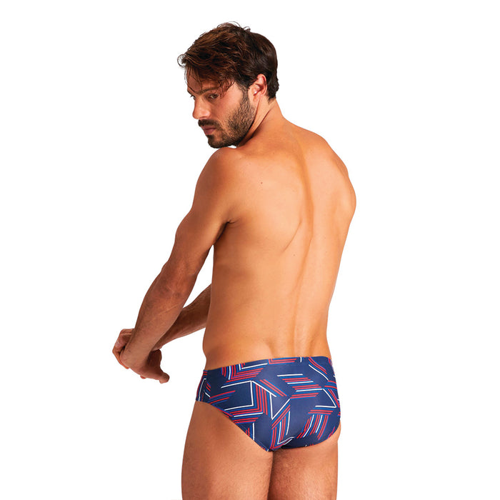 Arena MaxLife Puzzled Brief red navy