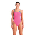 Arena Pink Blue Solid Lace Back front