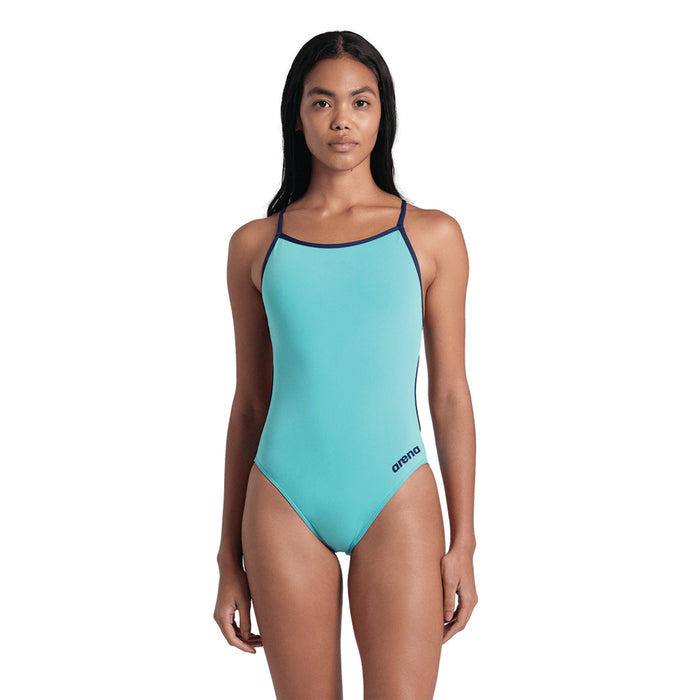 Arena Solid Lace Back Water Navy front