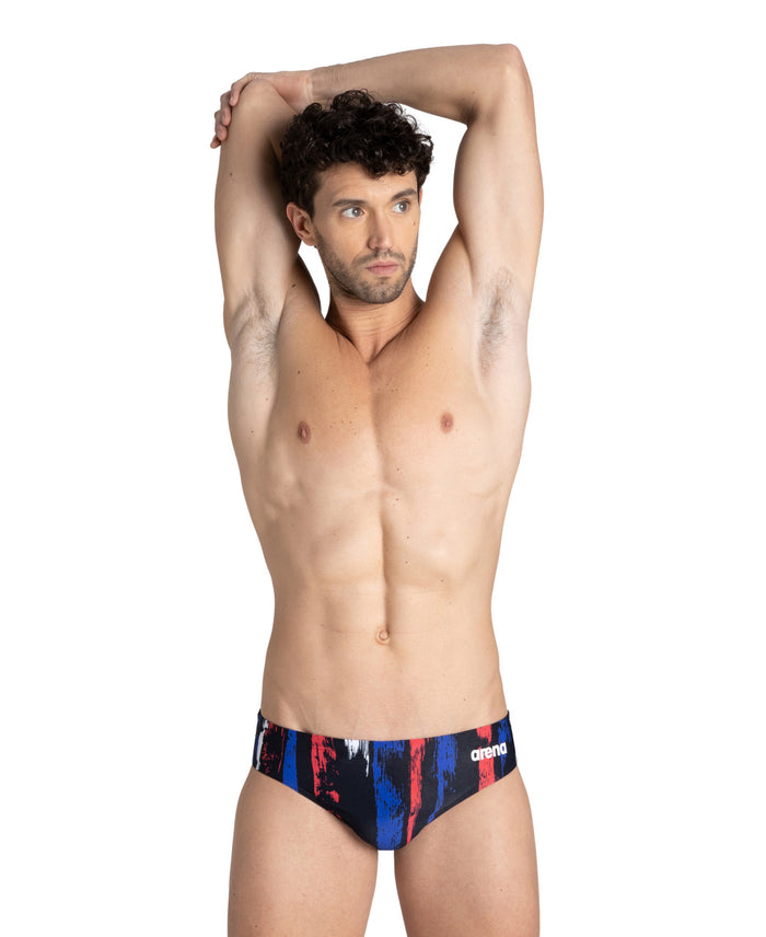 Arena Team Painted Stripes Brief black white