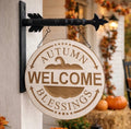 Arrow Replacement Welcome Autumn Blessings Hanging Sign, Porch Sign, Farmhouse Style