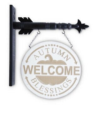 Arrow Replacement Welcome Autumn Blessings Hanging Sign, Porch Sign, Farmhouse Style