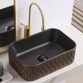 Art Vanity Washbasin Black & Brushed Gold - Luxury Designer Wash Basin Pakistan - Aqua Bath