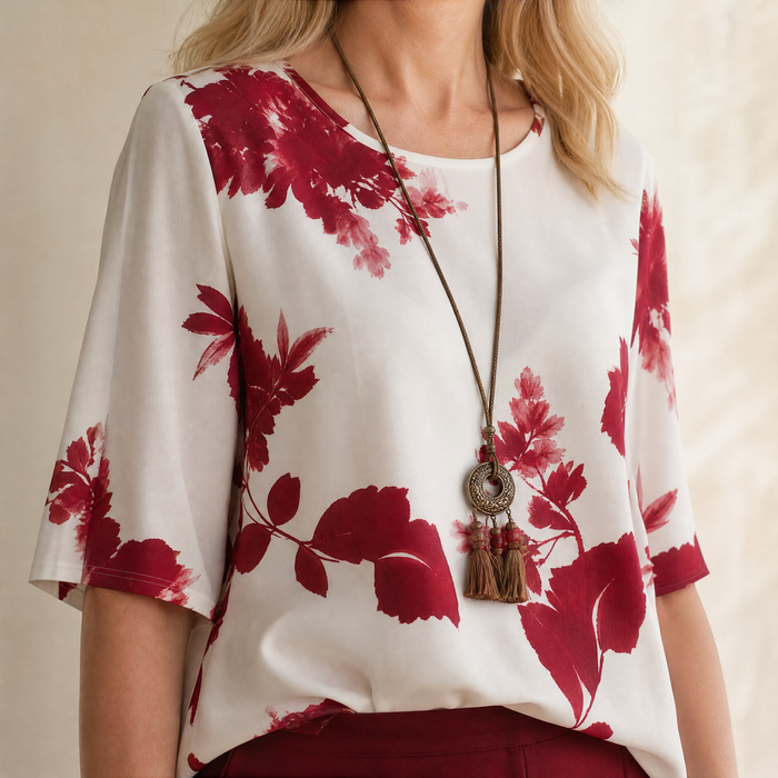 Avery Floral Top & Wide-Leg Pants Set