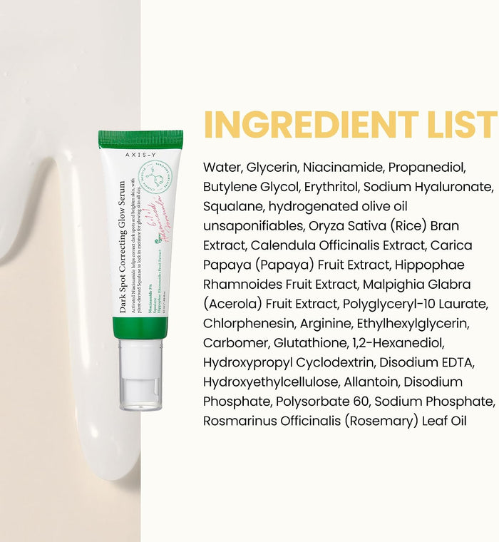 AXIS-Y Dark Spot Correcting Glow Serum 50ml | Niacinamide Brightening Serum for Dark Spots