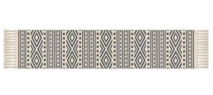 Aztec Gray & White Table Runner