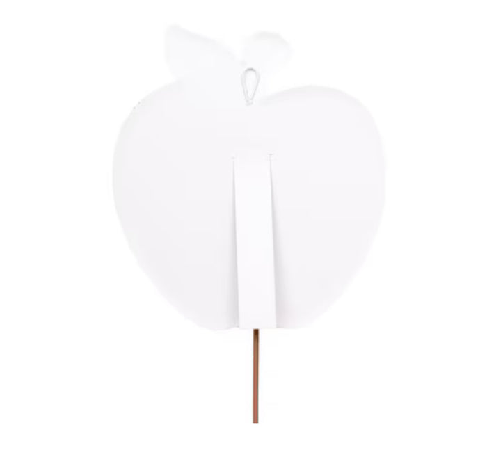 Back to School Apple Metal Stake Polka Dot Pattern