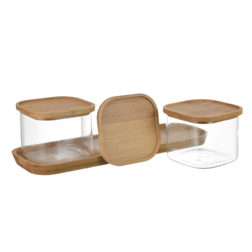 container contents and components flat lay
