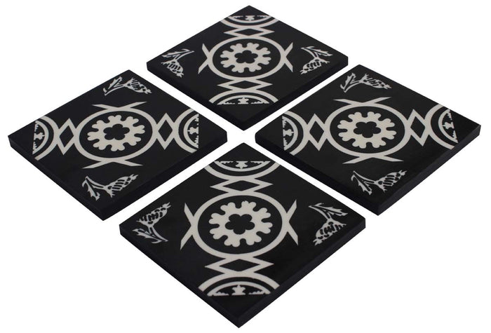 Black and White Coasters (Set of 4)