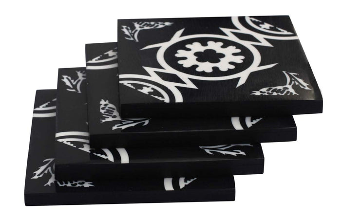 Black and White Coasters (Set of 4)