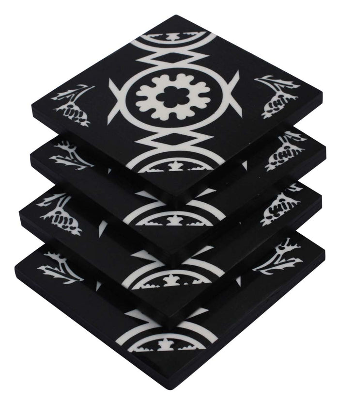 Black and White Coasters (Set of 4)