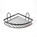 Primanova bathroom shelf Stainless steel 1 Tier front view