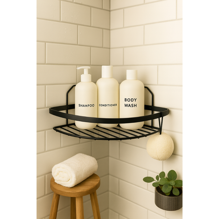 Primanova bathroom shelf Stainless steel close-up detail