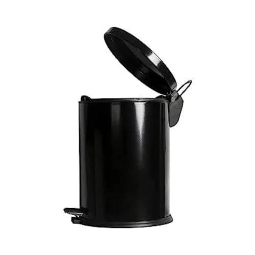 trash can contents and components flat lay