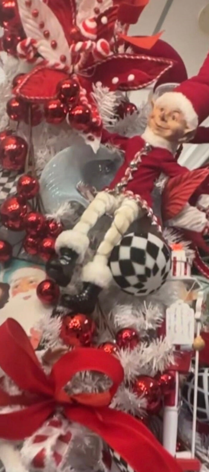 Black & White Harlequin Ornaments Set of 3