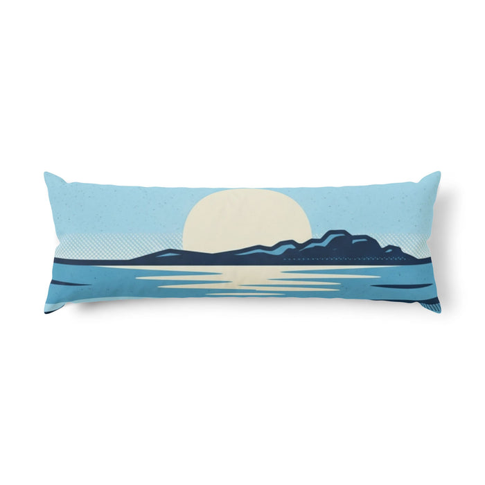 Body Pillow — Tranquil Seascape Moonrise Lumbar Pillow