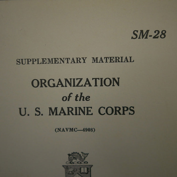 Organization of the U.S. Marine Corps, 1955. SM-28