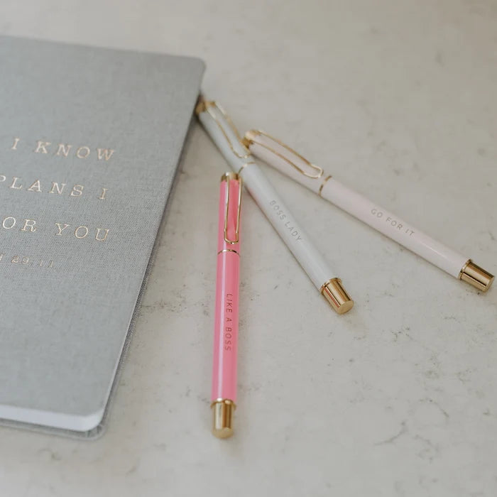 "Boss Lady" Metal Pen Set - 3pk