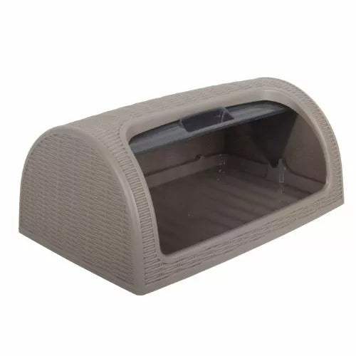 Dunya bread box Plastic brown front view